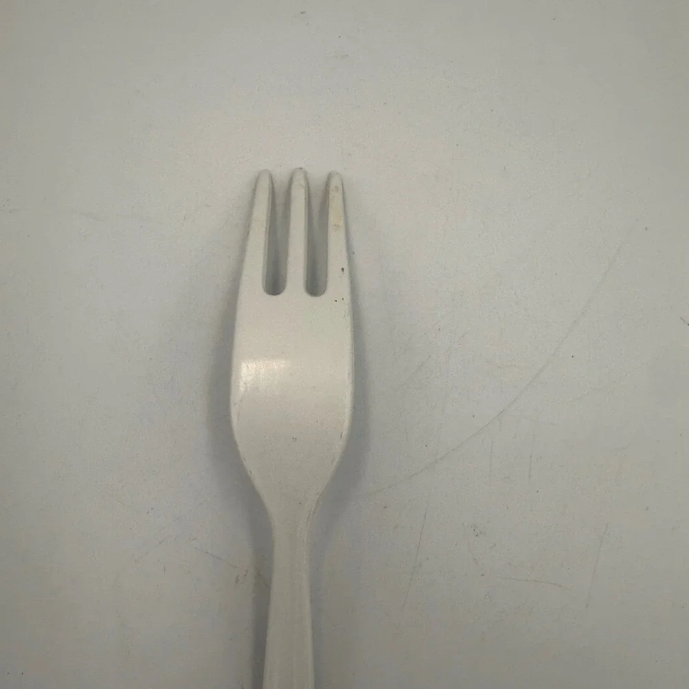 Vintage EKCO White Melamine 3 Prong Kitchen Serving Fork 11.5 Inch